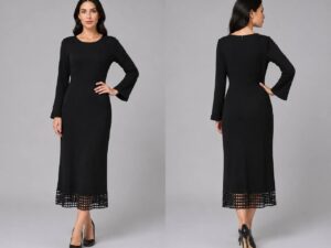 Черное платье миди MaxMara