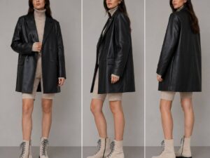 Кожаный пиджак Erika Cavallini MaxMara