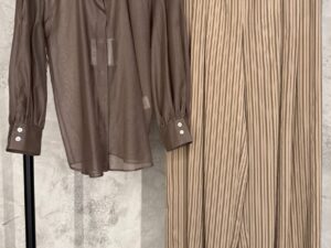 Брюки широкие в полоску MaxMara