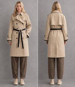 Двубортный тренч ADD бежевый MaxMara