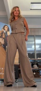Широкие брюки палаццо бежевые MaxMara