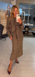 Твидовый жакет в клетку MaxMara
