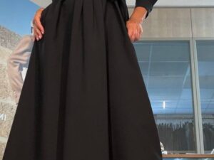 Черное платье миди с MaxMara