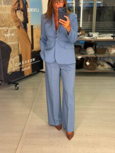 Пиджак однобортный небесно-голубой MaxMara