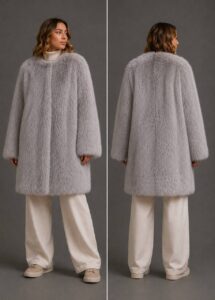 Шуба Max Mara серая MaxMara