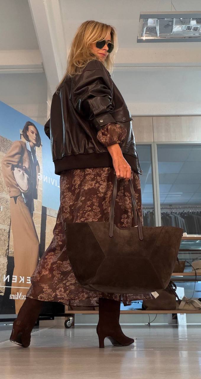 Длинное платье с принтом MaxMara