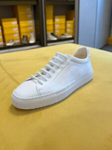 Кеды мужские белые кожаные MaxMara