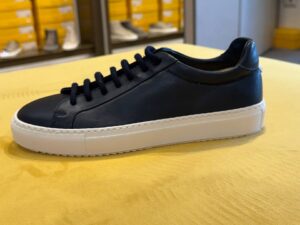 Кеды мужские кожаные темно-синие MaxMara