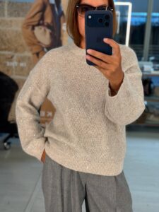 Джемпер вязаный с пайетками MaxMara