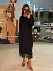 Платье миди черного цвета MaxMara