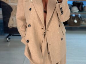 Жакет двубортный в полоску MaxMara