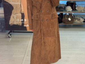 Замшевое двубортное пальто MaxMara