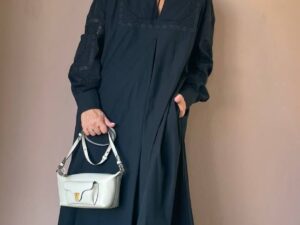 Черное платье макси с MaxMara