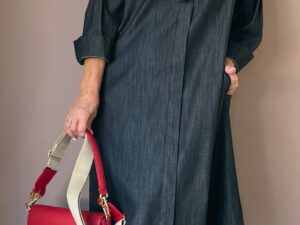Джинсовое платье миди свободного MaxMara