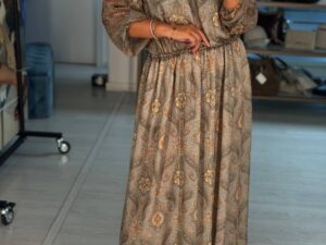 Платье макси с узором MaxMara