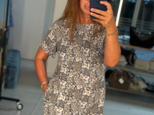 Платье миди с принтом MaxMara