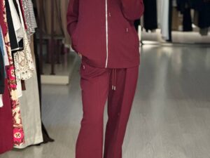 Брюки трикотажные винного оттенка MaxMara