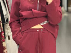 Брюки трикотажные винного оттенка MaxMara