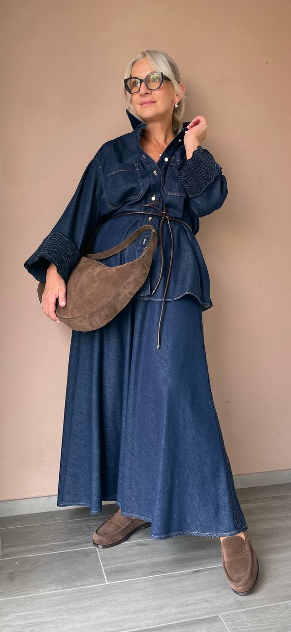 Джинсовая рубашка Liviana Conti MaxMara