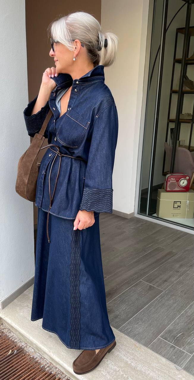 Джинсовая рубашка Liviana Conti MaxMara