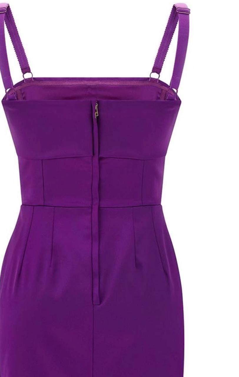 Фиолетовое атласное платье Dolce &