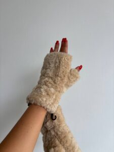 Митенки меховые женские LEATHER COUNTRY