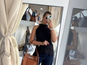 Кожаная сумка коньячного цвета LEATHER