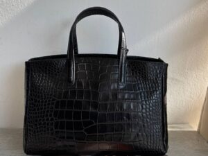 Кожаная сумка-тоут под крокодила LEATHER 2