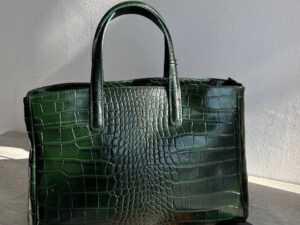 Кожаная сумка-тоут под крокодила LEATHER