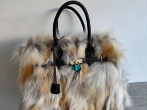 Женская меховая сумка тоут LEATHER