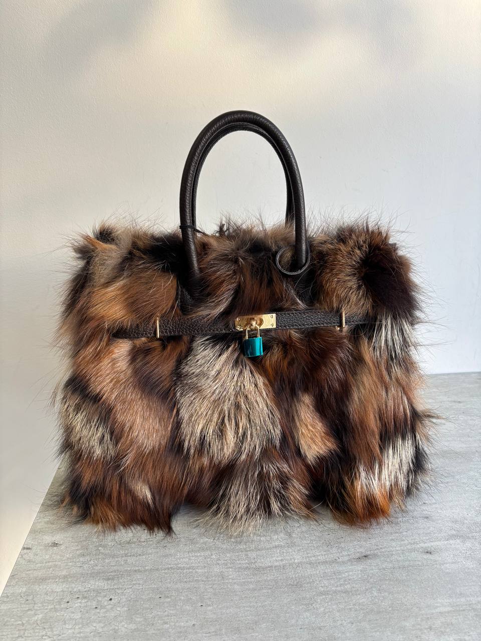 Женская меховая сумка тоут LEATHER