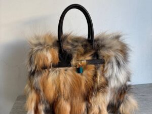 Женская меховая сумка тоут LEATHER