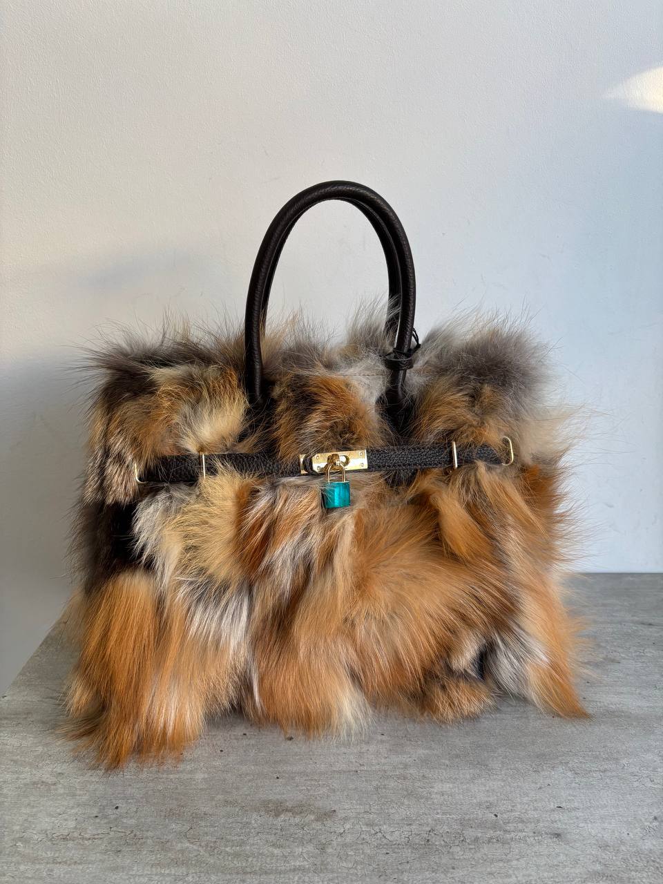 Женская меховая сумка тоут LEATHER