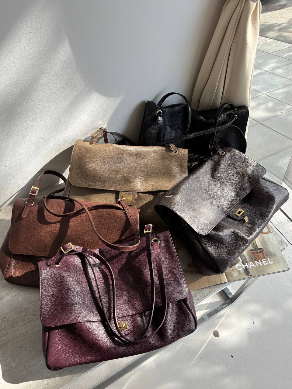 Кожаная сумка с клапаном LEATHER