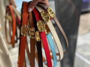 Ремень женский кожаный узкий LEATHER