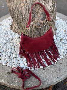 Замшевая сумка с бахромой LEATHER 2