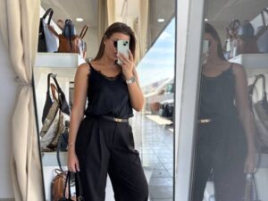 Сумка тоут кожаная черная LEATHER