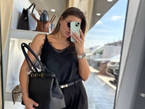Сумка тоут кожаная черная LEATHER