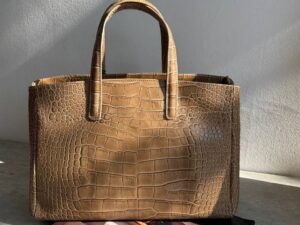 Сумка-тоут с тиснением кроко LEATHER — фото 1 Сумка-тоут с тиснением кроко LEATHER