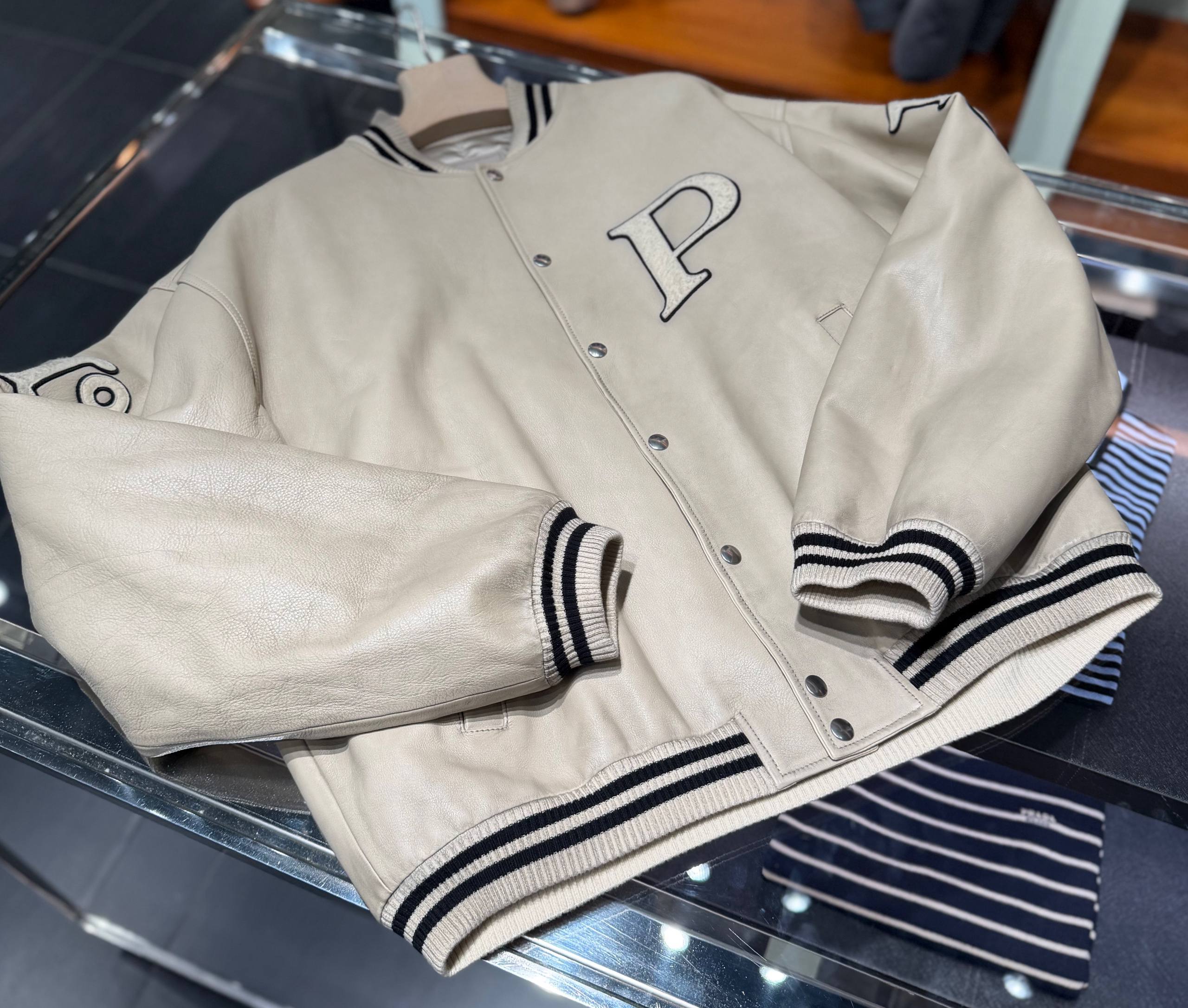 Кожаный бомбер Prada Prada Outlet