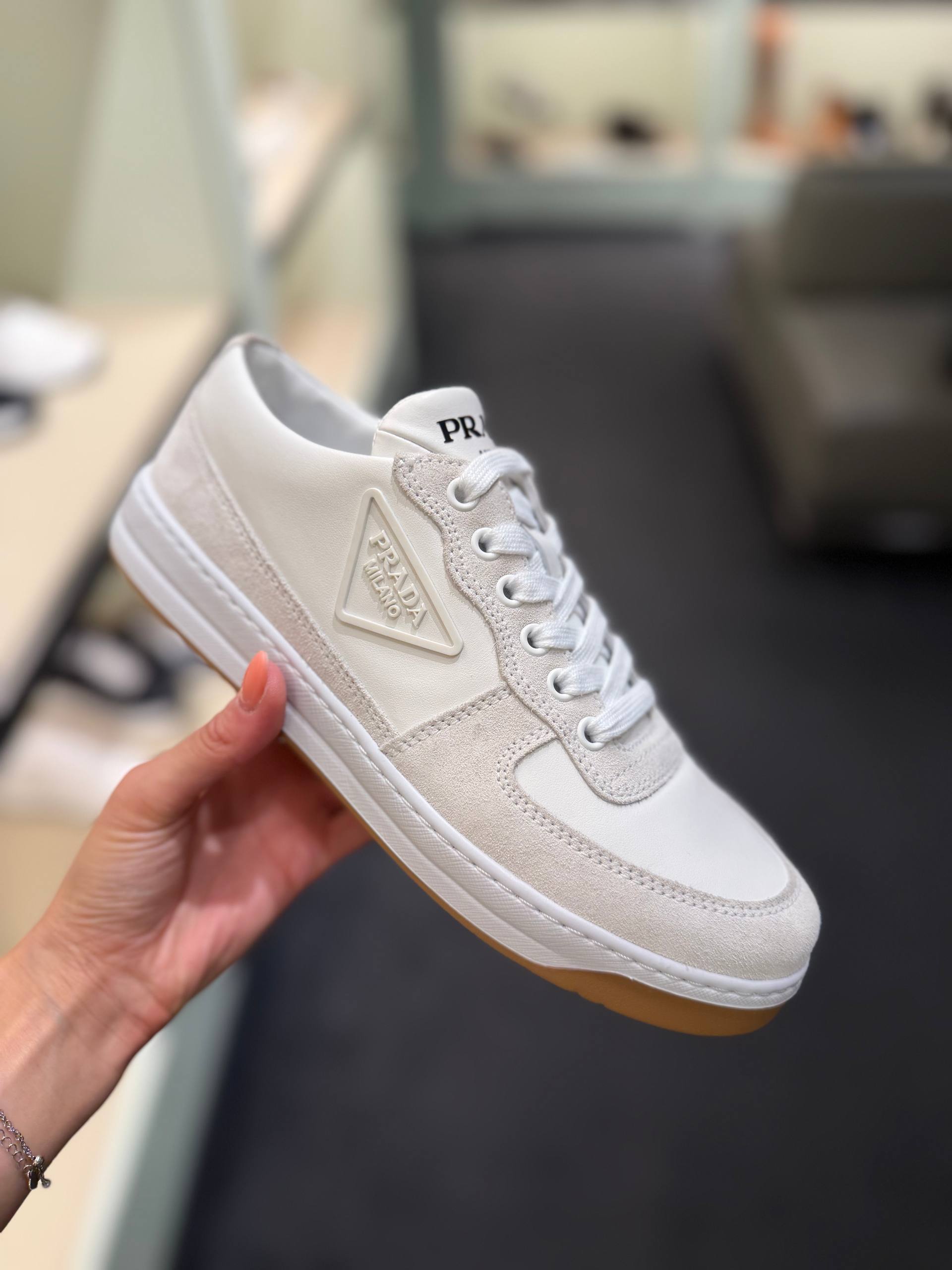 Кожаные кеды Prada Prada Outlet 2
