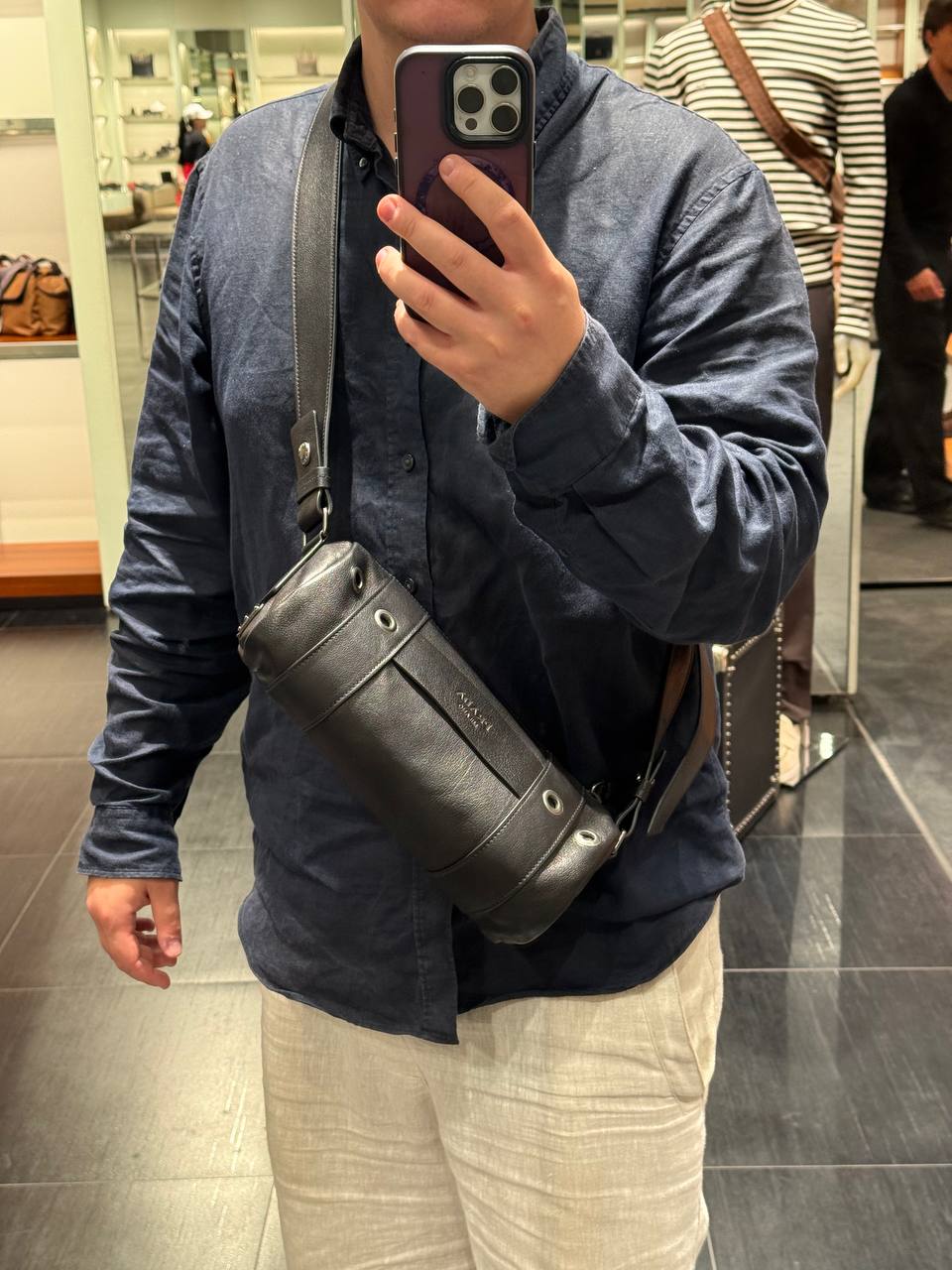 Кожаная сумка кросс-боди Prada Prada