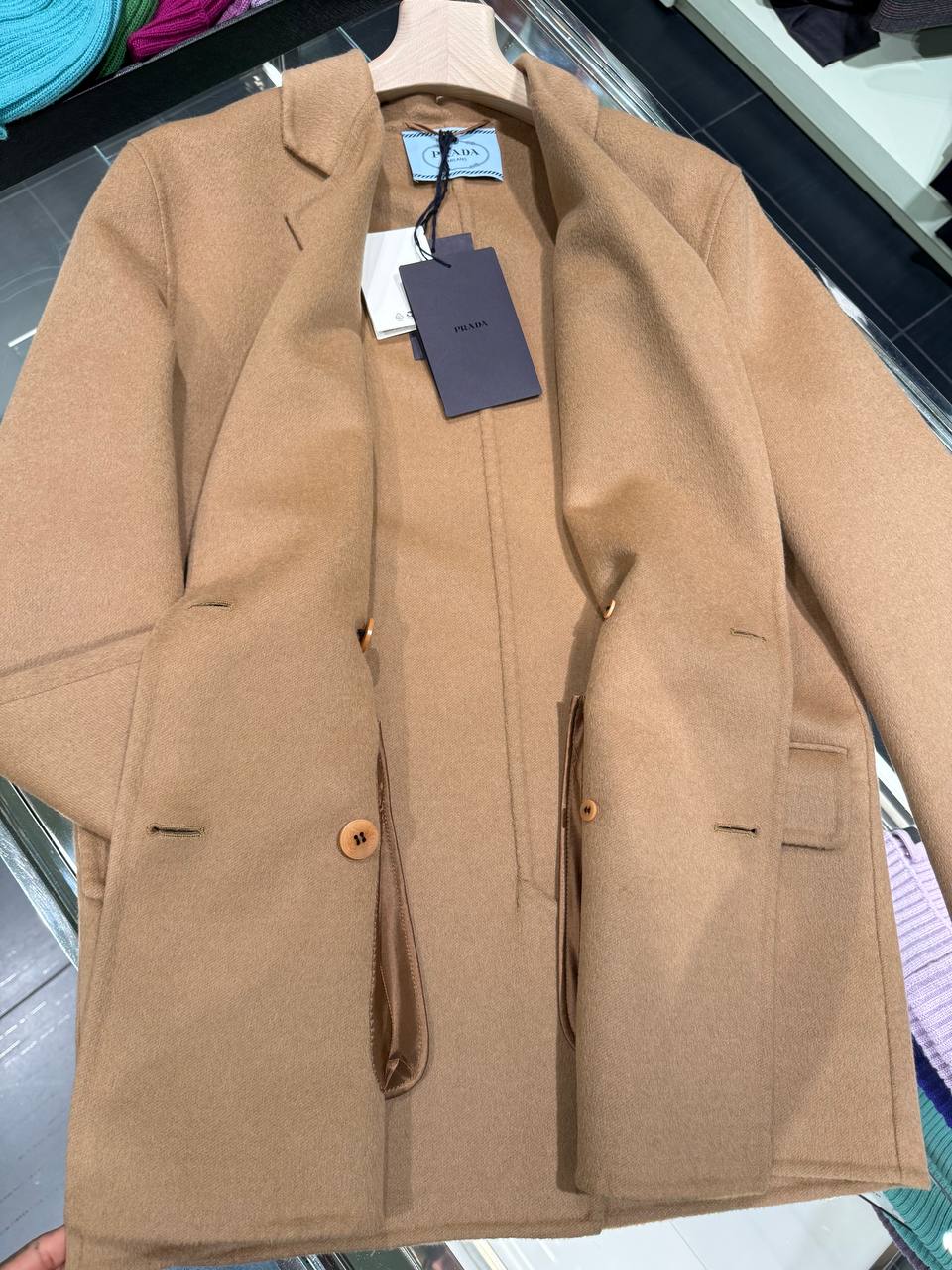 Двубортное пальто Prada Prada Outlet