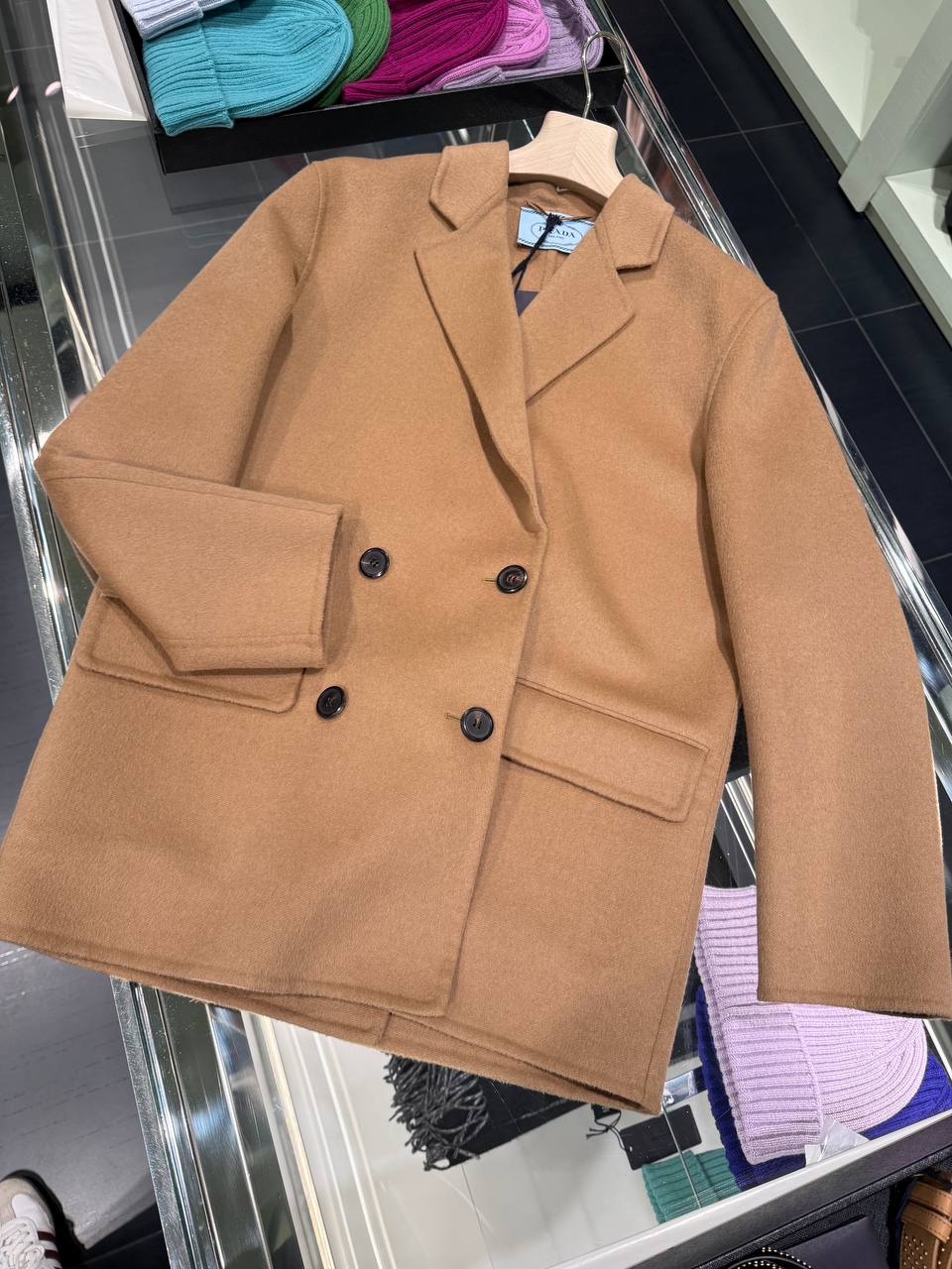 Двубортное пальто Prada Prada Outlet