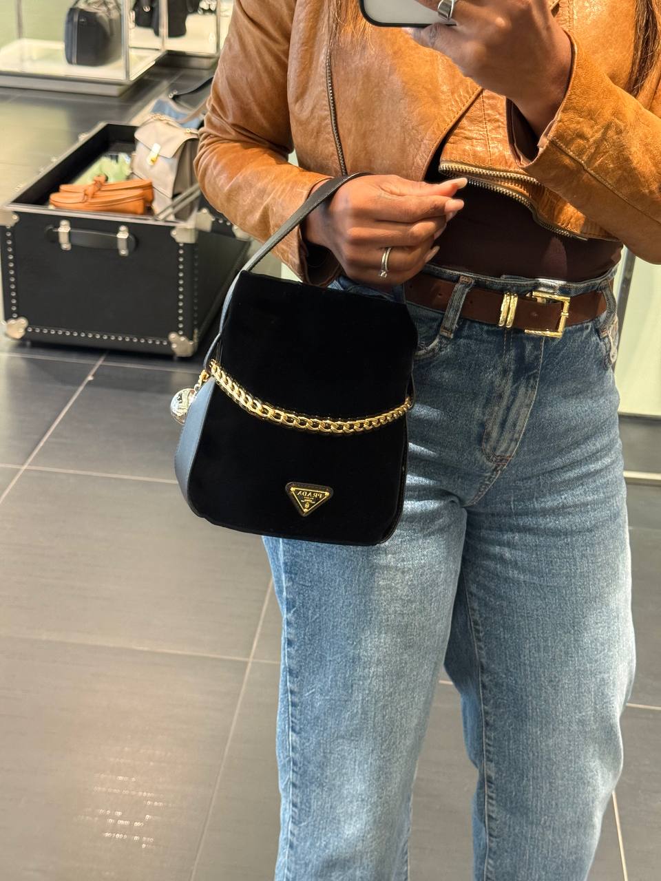 Сумка Prada из бархата Prada