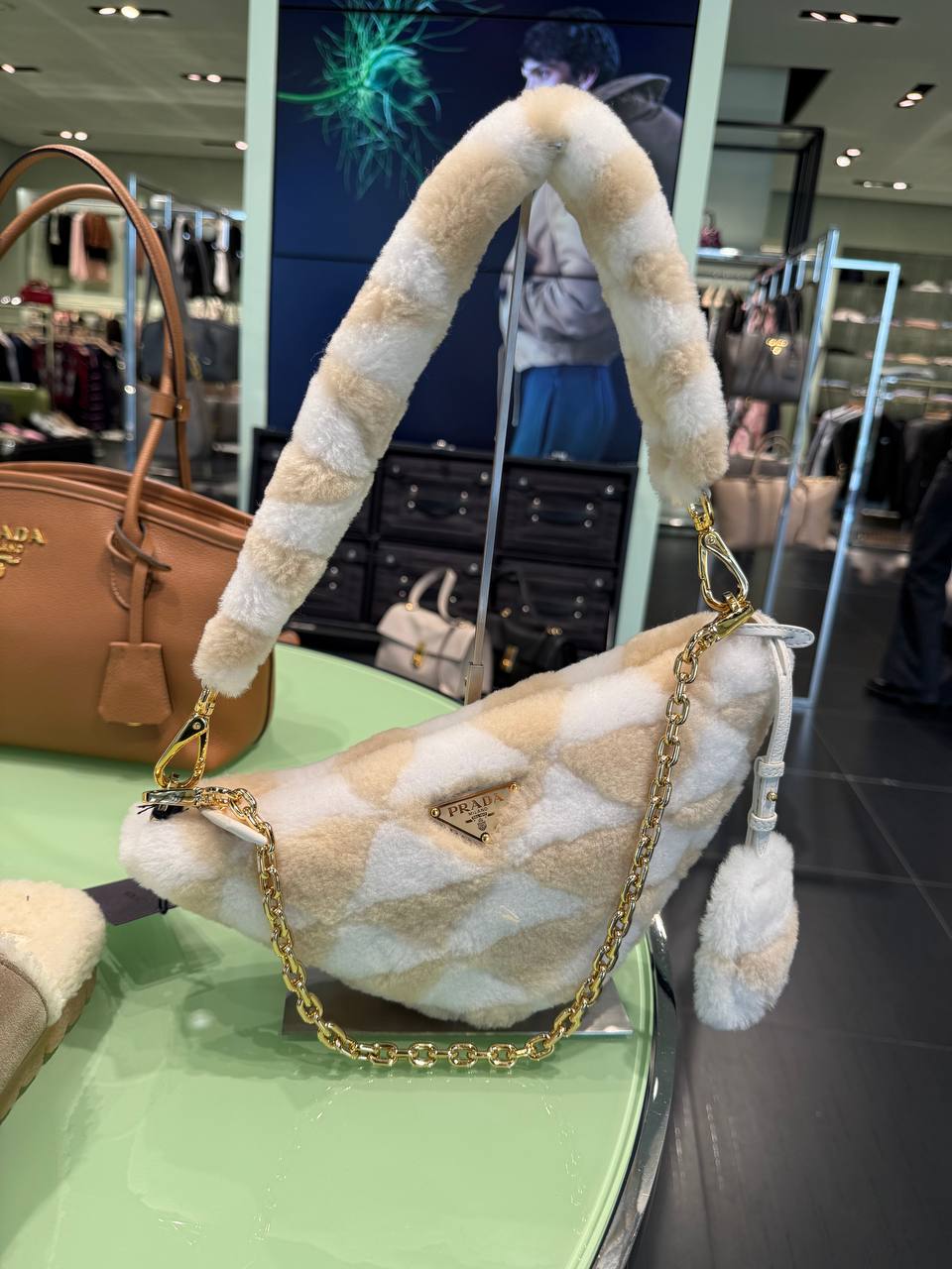 Сумка из овчины Prada Prada