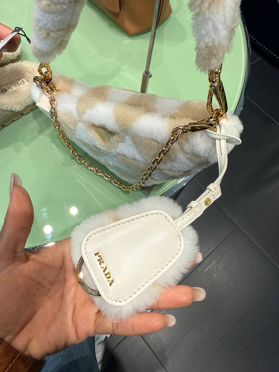 Сумка из овчины Prada Prada