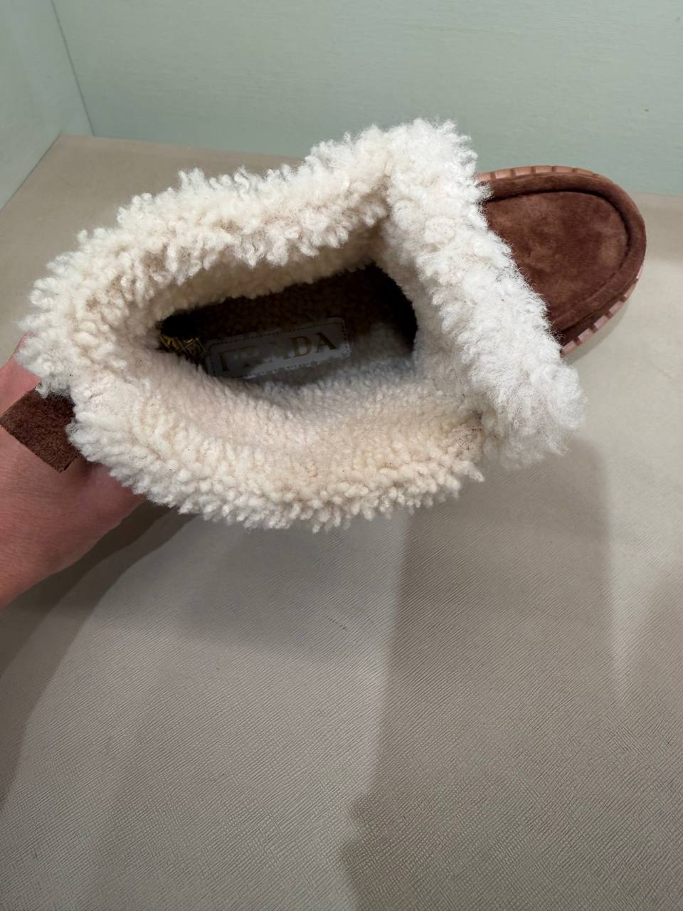 Ботинки замшевые Prada Prada Outlet