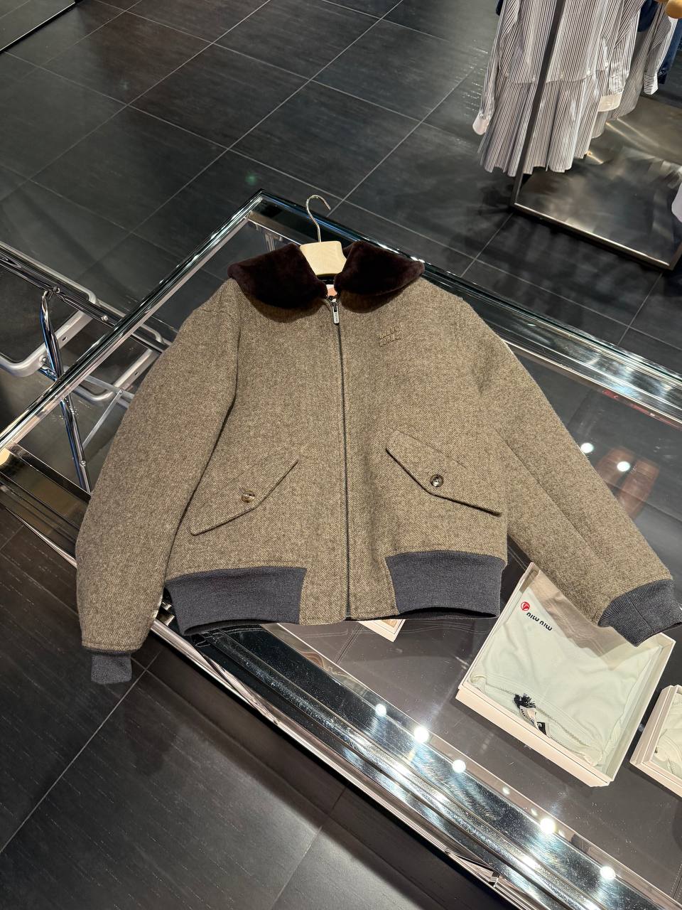 Бомбер шерстяной Miu Miu Prada