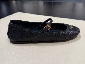 Балетки Prada из плетеной кожи